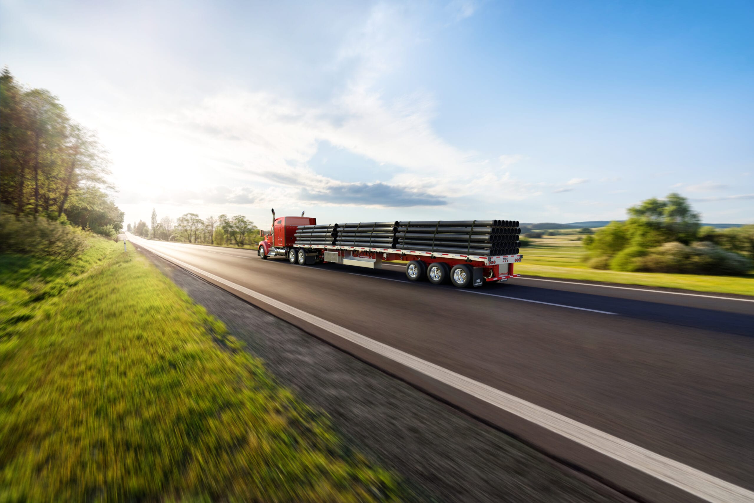 3D flatbed trailer